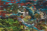 Hernan Bas, The Giant (Caved Wellars), 2005, oil on panel