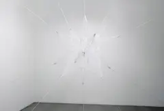 Tomás Saraceno, 12 Space Elevator, 2008, fabric webbing