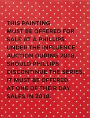 Jonas Lund, Auction, 2015, acrylic on fabric
