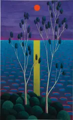 Nicolas Party, Sunset, 2018, pastel on canvas
