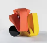 Carol Bove, Young Lovers, 2018, stainless steel and urethane paint, in 2 parts