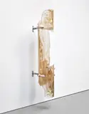 Nairy Baghramian, Dwindler_Tidal Air, 2018, paint, glass, zinked metal and colored epoxy resin