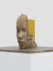 Mark Manders, Untitled Head, 2018, painted bronze