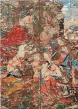 Angel Otero, Anachronic, 2014, oil paint and oil paint skins collaged on canvas