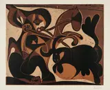 Pique (Bullfight) by Pablo Picasso, 1959, Linocut in colors, on Arches paper, with full margins, sold Apr 2018