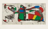 Joan Miró, Trés Joans (Three Joans), 1978, Etching and aquatint in colors, on Arches paper, with full margins