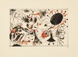Joan Miró, Série noire et rouge (Black and Red Series), 1938, Etching in black and red, on Arches paper, with full margins