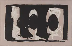 Elegy Study I by Robert Motherwell, 1989, Lithograph in colors, on light brown TGL handmade paper, with full margins, sold Apr 2018
