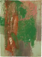 Autumn Series by Helen Frankenthaler, 1977, Acrylic painting with washes in colors, on C.M. Fabriano paper, sold Apr 2018