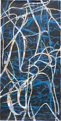 Arturo Herrera, Mine, 2007, Watermarked pigmented abaca on pigmented cotton base sheet with hand-cut collaged pulp painting, the full sheet