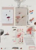 Cy Twombly, Natural History Part I Mushrooms: No. IV, 1974, Lithograph with collotype in colors with collage and touches of hand-coloring, on Rives Couronne paper, the full sheet