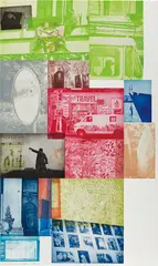 Robert Rauschenberg, Soviet American Array VI, 1989-90, Photogravure in colors, on Saunders paper, the full sheet