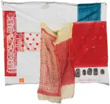 Switchboard, from Airport Suite by Robert Rauschenberg, 1974, Relief, intaglio and collage in colors, on fabric, machine buttonholed for mounting, sold Apr 2018