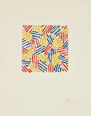 Untitled by Jasper Johns, 1977, Screenprint in colors, on Rives Moulin du Gué paper, with full margins, sold Apr 2018