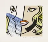Roy Lichtenstein, Untitled Head, 1995, Screenprint in colors, on Lanaquarelle Watercolor paper, with full margins