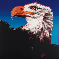 Bald Eagle, from Endangered Species by Andy Warhol, 1983, Screenprint in colors, on Lenox museum board, the full sheet, sold Apr 2018