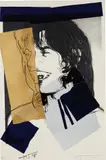 Mick Jagger by Andy Warhol, 1975, Screenprint in colors, on Arches Acquarelle paper, the full sheet, sold Apr 2018