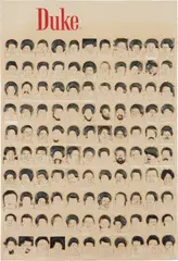 Ellen Gallagher, Duke, 2004, Photogravure in colors with laser-cutting, paper collage and hair pomade, on wove paper, the full sheet