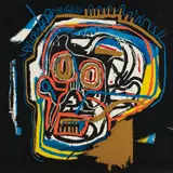 Head, from Portfolio I by Jean-Michel Basquiat, 1983/2001, Screenprint in colors, on heavy wove paper, the full sheet, sold Apr 2018