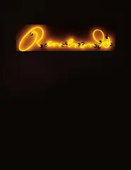 Robert Watts, Rembrandt, from Old and New Masters, 1973, Neon sign in yellow, with six tubing elements, mounted to a white acrylic box (as issued)