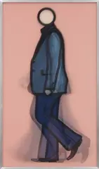 Rod Walking by Julian Opie, 2010, Lenticular acrylic panel, comprised of a color inkjet print, back mounted and contained in a brushed aluminium frame spe, sold Apr 2018