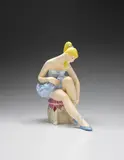 Jeff Koons, Ballerina, 2015, Hand-carved and hand-painted wood multiple, contained in the original foam-lined white paper-covered cardboard box with the artist's name printed on the lid