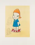 Yoshitomo Nara, On the F-Word, 2002, Etching and aquatint in colors, on Arches paper, with full margins