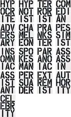 Black Book by Christopher Wool, 1989, Hardcover book, with 17 text images, on smooth wove paper, the full sheets, bound (as issued),, sold Apr 2018