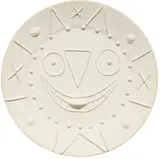 Clock with Tongue (Horloge avec la langue) by Pablo Picasso, 1956, White earthenware round plate, with decoration in engobes under partial brushed glaze on the underside, adhered to the b, sold Apr 2018