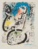 Self Portrait by Marc Chagall, 1960, Lithograph in colors, on Arches paper, with full margins, sold Apr 2018