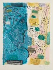 Affiche d'exposition (Exhibition poster) by Marc Chagall, 1967, Lithograph in colors, on Arches paper, with full margins, sold Apr 2018