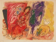 Marc Chagall, Maternité (Maternity), 1954, Lithograph in colors, on Arches wove paper, with full margins