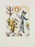 Marc Chagall, Le Rêve de l’âne (The Donkey's Dream), 1968, Etching and aquatint in colors, on wove paper watermarked Chagall, with full margins