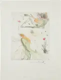 La Joie de vivre (The Joy of Life) by Salvador Dalí, 1974, Drypoint with hand-coloring, on Rives BFK paper, with full margins, sold Apr 2018