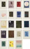 Max Ernst, Aux petits agneaux (Little Lambs), 1971, The complete book with 20 lithographs and the additional suite of of 19 lithographs in colors, on Arches and Japanese paper, en- and hors-texte, with full margins, folded and loose (as issued), title, text and justification, text by Patrick Waldberg, all contained in the original burnt umber cloth-covered clam-shell portfolio, title embossed on the spine