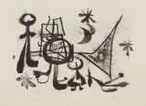 Album 13: plate VIII by Joan Miró, 1948, Lithograph, on watermarked Marais paper, with full margins, sold Apr 2018