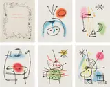 Joan Miró, La Bague d’aurore (The Ring of Dawn), 1957, The complete set of six etchings and aquatints in colors, on Rives BFK paper, the full sheets, loose and folded (as issued), text in French, contained in the paper-covered folio