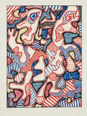 Affairements by Jean Dubuffet, 1964, Lithograph in colors, on Arches paper, with full margins, sold Apr 2018