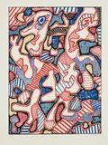 Jean Dubuffet, Affairements, 1964, Lithograph in colors, on Arches paper, with full margins
