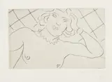 Henri Matisse, Torse, fond à losanges (Torso, on Diamond Background), 1929, Drypoint, with chine-collé to Arches paper, with full margins