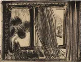 Howard Hodgkin, Late Afternoon In the Museum of Modern Art, from In the Museum of Modern Art, 1979, Etching, on buff Rives BFK paper, the full sheet