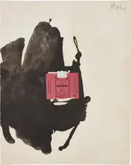 Roth-Händle by Robert Motherwell, 1975, Brushed aquatint and collage in colors, on Richard de Bas handmade paper, the full sheet, sold Apr 2018