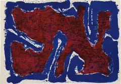 Serpent on the Stone by Sam Francis, 1960, Lithograph in colors, on Rives BFK paper, the full sheet, sold Apr 2018