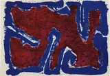Serpent on the Stone by Sam Francis, 1960, Lithograph in colors, on Rives BFK paper, the full sheet, sold Apr 2018