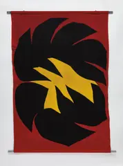 Jack Youngerman, Felt Banner, 1965, Felt banner in colors with aluminum crossbars (as issued)