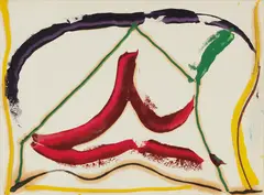 Untitled by Ray Parker, 1975, Oil painting on paper, sold Apr 2018