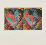 Louisiana Hearts by Jim Dine, 1982, Offset lithograph and etching in colors, on T.H. Saunders paper, with full margins, sold Apr 2018