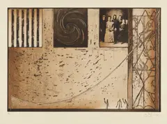 Jasper Johns, Untitled, 2001, Etching with aquatint in colors, on Tokusuki Torinoko paper, with full margins