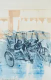 Robert Rauschenberg, Dream Cycle, from Ground Rules, 1997, Aquatint in colors, on Arches paper, the full sheet