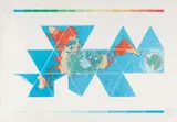 Buckminster Fuller, Dymaxion Air - Ocean World Map, 1980, Screenprint in colors, on Arches paper, with full margins